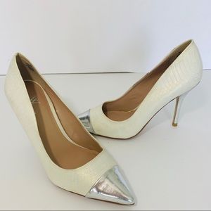 WORTHINGTON White And Silver Shoes